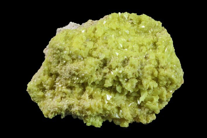 Yellow Sulfur Crystals on Matrix - Steamboat Springs, Nevada #154358